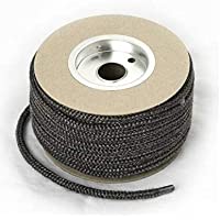 Los mejores  - Kit de cuerda de fibra de vidrio de repuesto para puerta de estufa negra- 8 mm x 2 m- cuerda estándar